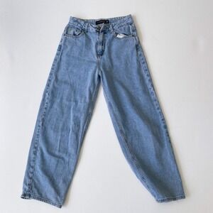 Lioness Light Wash Jeans High Waist Wide‎ Leg Denim XS